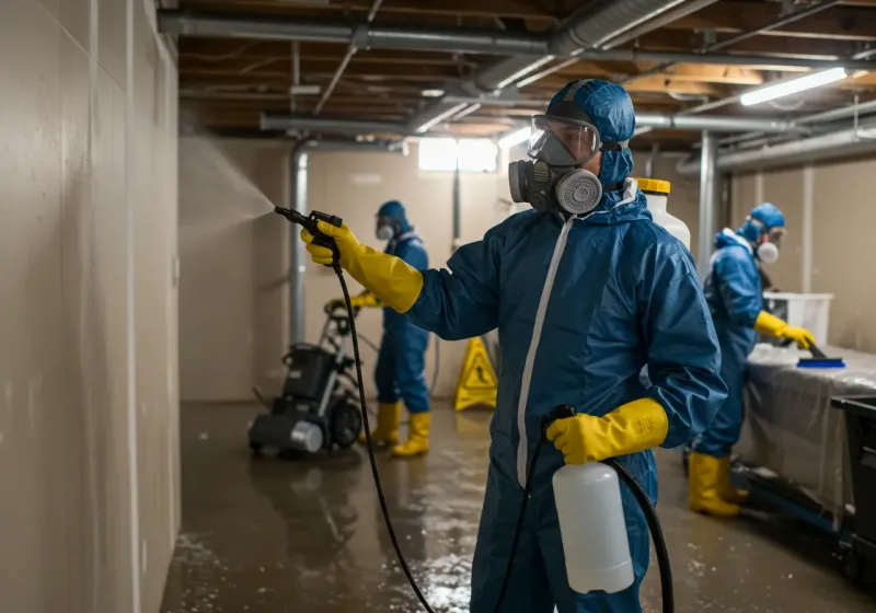 Basement Sanitization and Antimicrobial Treatment process in Stone County, MO